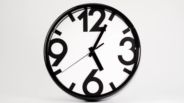 Reloj Corriendo Rápido Reloj Reloj Cara Girando Timelapse Concepto Fondo — Vídeos de Stock