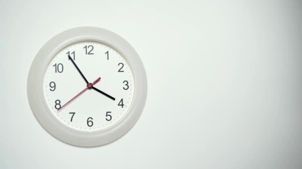 Relógio Correndo Rápido Relógio Rosto Relógio Girando Timelapse Concepção Fundo — Vídeo de Stock