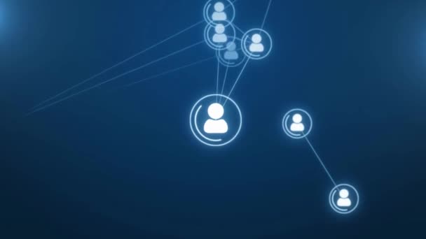 Rede Social Rede Fundo Intercâmbios Conexão Dados Perfil Cliente Line — Vídeo de Stock