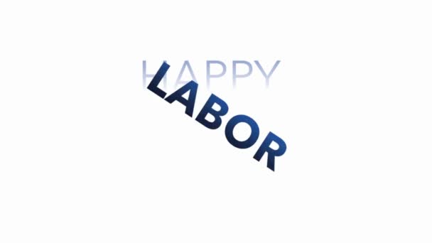 Animatie Happy Labor Day Animatie Illustratie Achtergrond Platte Animatie Viering — Stockvideo