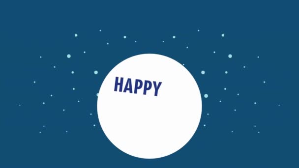 Şçi Bayramı Metninin Animasyonu Mutlu Farklı Tipte Işçiler Üzerine Polis — Stok video