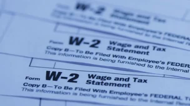 美国1040个人所得税报税表 Irs美国国内税收署 — 图库视频影像
