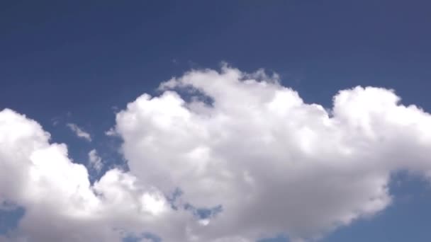 Sky Time Lapse Błękitne Niebo Białymi Chmurami Piękne Tło Czas — Wideo stockowe