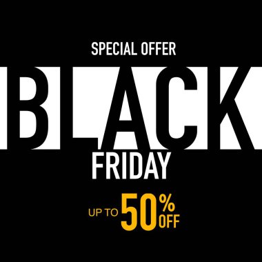 Kara Cuma Süper Satış. Afiş, poster, karanlık arka plan. Yatay afiş, büyük indirim etiketi. Yaratıcı pazarlama konsepti, poster, web sitesi başlığı. vektör illüstrasyonu