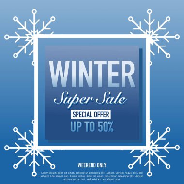 Kış sancak tasarımı, reklamlar, afişler, el ilanları ve el ilanları için vektör illüstrasyon tasarımı