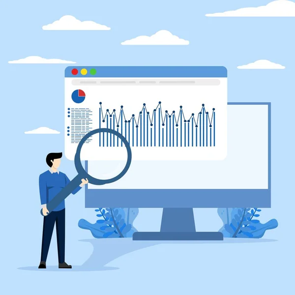 Internet Dashboard Concept Business Analytics Monitoring Web Rapporten Dashboard Monitoring — Stockvector