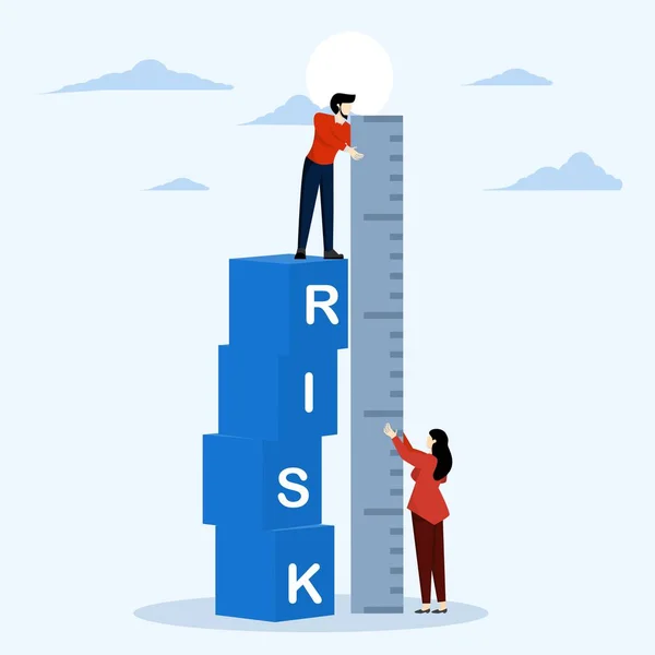 Kayıp Konsepti Risk Değerlendirmesi Potansiyel Tehlike Seviyesini Analiz Etmek Yatırım — Stok Vektör