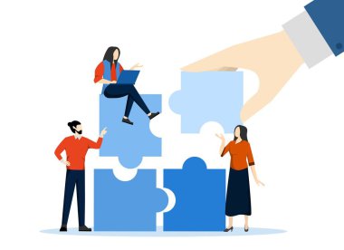 Ekibinizi kurun, yardım edin ya da yardım edin, birlikte çalışın ya da işbirliği yapın, takım çalışması ya da iş ortakları geliştirin, dev işadamı yapbozu ofis ekibi ile birleştirin.