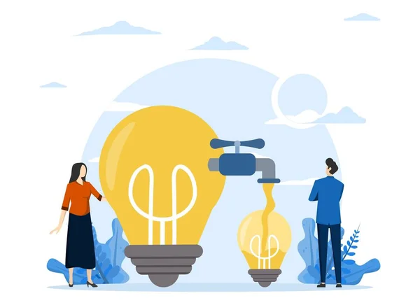 Compartilhe Ideias Compartilhe Conhecimento Criatividade Inovação Aprenda Novos Conceitos Habilidade — Vetor de Stock