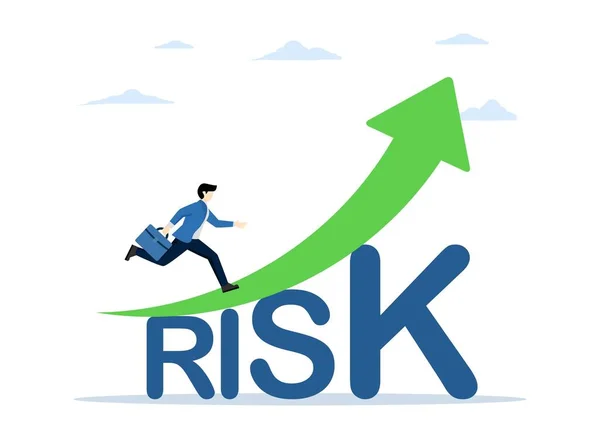 Nyereséges Kockázatos Befektetésmegtérülési Eszközkoncepció Magas Kockázatú Tőzsdei Befektetés Magas Hozammal — Stock Vector