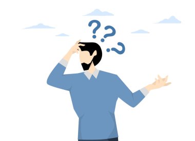 Hafıza kaybı, kafa karıştırıcı beyin problemi ya da bilişsel hastalık, bir şey yapmayı unuttu ya da bunama hiçbir şey hatırlayamıyor, hafıza kaybı sorunu yaşayan kafası karışık işadamı ne unuttuğunu düşünüyor..