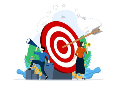Takım çalışması konsepti. Hedeflere ya da hedeflere ulaşmak için terfileri gerçekleştirmek. Küçük insanlarla takım çalışması büyük hedefler ve küçük insanlarla birlikte çalışır. takım çalışması ve zaman yönetimi
