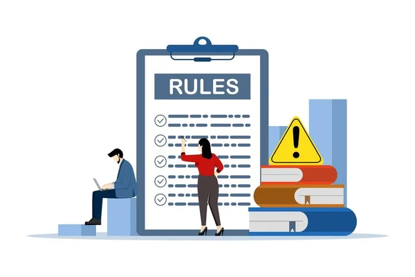 Standard Procedure Concept Rules Regulations Employee Policies Guidelines Statutory Provisions — Stock Vector
