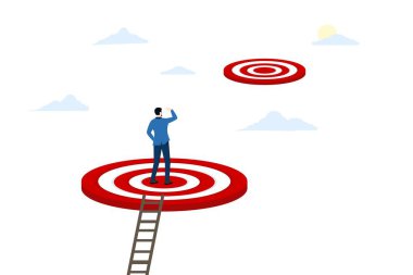 konsept meydan okuma daha yüksek başarı ya da hedef, yol ileri ya da bir sonraki seviye, iş hedefi veya arzu, başarılı girişimci hedef başarı merdiveni tırmanma ve sonraki büyük adım arıyor.
