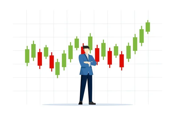 Concept Bourse Bourse Traders Affaires Graphiques Financiers Boursiers Traders Jeune — Image vectorielle