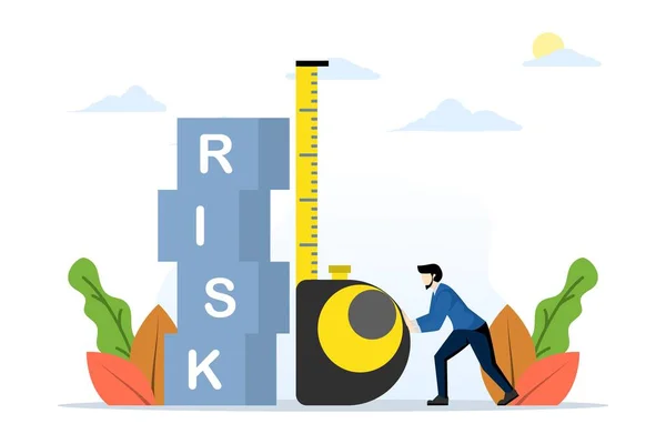 Avaliação Investigação Risco Analisando Nível Perigo Potencial Medindo Perda Aceitável — Vetor de Stock