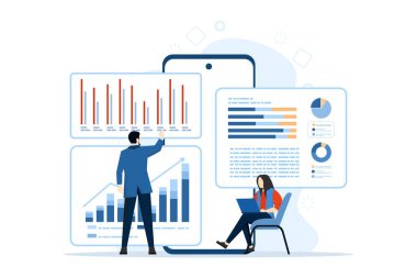 muhasebe veya finans kavramları, iş planları ve bütçeleri, analist, muhasebeci, ekonomi, muhasebe, danışmanlık, vergi formları, vergi dosyaları, denetim hizmetleri, iş stratejisi. düz soyut illüstrasyon.