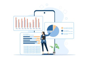 muhasebe veya finans kavramları, iş planları ve bütçeleri, analist, muhasebeci, ekonomi, muhasebe, danışmanlık, vergi formları, vergi dosyaları, denetim hizmetleri, iş stratejisi. düz soyut illüstrasyon.