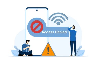 IP adresi kavramı, 404 hata sayfası, erişim reddedildi, hesap bloğu, küçük kişinin erişimi reddedildi. Web siteleri, iniş sayfaları, mobil uygulamalar, posterler ve afişler için resim.