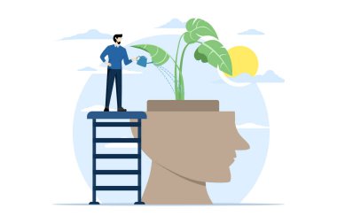 Ruh sağlığı terapisi konsepti, terapist ve hasta, zihinsel sağlık farkındalığı ve duygusal bakım terapisi, psikolojik destek ve yardım, psikolog blogu veya sosyal medya paylaşımı vektörü.