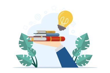 Bir beceri, yaratıcılık ya da yeni fikirler, bilgi ya da eğitim kavramı, ilham, çözüm ya da edebiyat elde etmek için kitap okumak, bir ampul fikrini bulmak için açık bir kitap tutmak,.