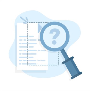 Kavram Dosya belgesi bulunamadı, arama sonuçsuz kaldı. Dosya yönetimi, veri arşivleme, iniş sayfası için modern grafik öğeleri, boş durum ui, bilgi grafikleri, simgeler.