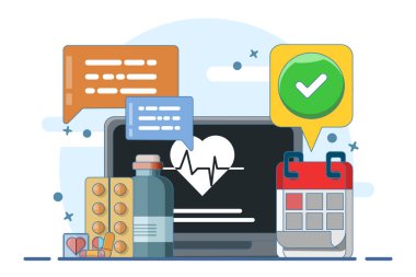 Mobil ekranla taşınabilir uygulamalarda online tıbbi danışma kavramı. Çevrimiçi tıbbi klinik, teletıp, çevrimiçi sağlık hizmetleri, online doktor danışmanlığı, dijital sağlık.