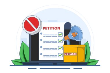 Dilekçe konsepti, dilekçe formu, seçim, oy kullanma, demokrasi, halka açık itiraz belgesi, şikayet, online dilekçe. Oy sandığıyla birlikte dilekçe formu. İmza ve dağıtım dilekçesi veya şikayet.