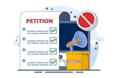 Dilekçe konsepti, dilekçe formu, seçim, oy kullanma, demokrasi, halka açık itiraz belgesi, şikayet, online dilekçe. Oy sandığıyla birlikte dilekçe formu. İmza ve dağıtım dilekçesi veya şikayet.
