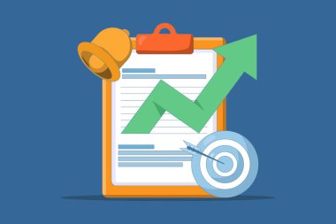 Etkili proje yönetimi kavramı ve zaman planlama aracı. Proje geliştirme. Görev organizatörü, günlük planlayıcı. Proje yönetimi aracı, verimlilik çevrimiçi platform. Vektör illüstrasyonu.