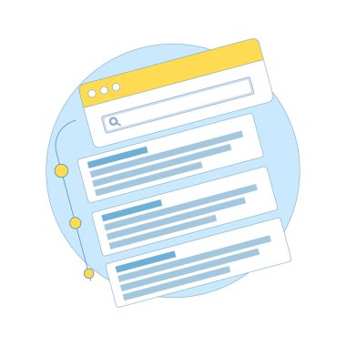 SEO sıralama ve arama motoru konumu izleme kavramı optimizasyon, içerik kalitesi ve anahtar sözcük hedeflemesi yoluyla web sitesi trafiğinin artmasına yardımcı olmaktadır. Düz tasarım çizimi.