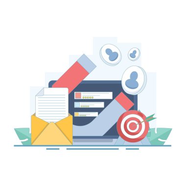 Müşteri çekimi konsepti. Müşteri çekmek için mıknatıs. Pazarlama teknikleri. Birçok müşteriye ulaşmak ve getirmek için. Müşteri ilgisini çekmeyi teklif ediyor. arkaplanda düz vektör illüstrasyonu.