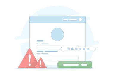 Yanlış şifre ve kullanıcı adı. Hesaba erişilemiyor. Yanlış şifre. parolayı ve kullanıcı adını unuttum. Teknoloji ve sorunlar. Yanlış veri. arkaplanda düz tasarım çizimi.