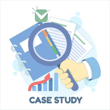 Vaka çalışması konsepti, iş bilgisi araştırması, ürün özellikleri analizi. Bilgi ve gerçekleri araştırmak, ürün özelliklerini analiz etmek. Web pankartları için düz tasarım vektör illüstrasyonuName.
