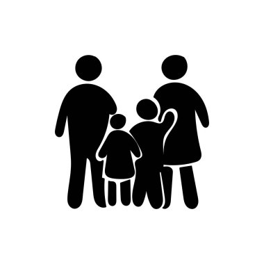 Aile için el çizimi düz simge