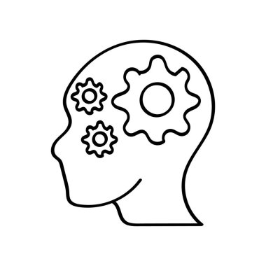 Düşünmek için el çizimi düz simge