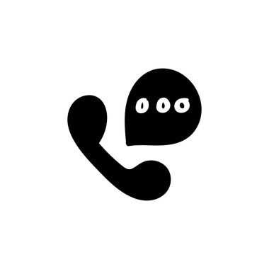 Çağrı için elle çizilmiş düz simge