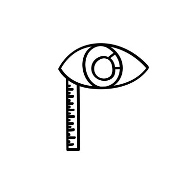 El Göz ölçeği için düz simge çizildi