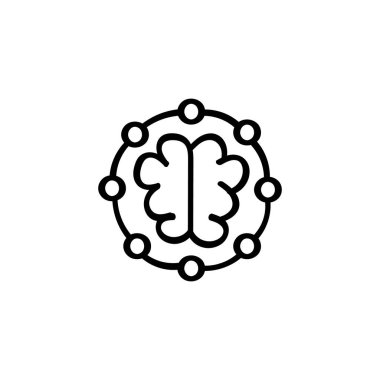 Beceri veya beyin için el çizimi düz simge