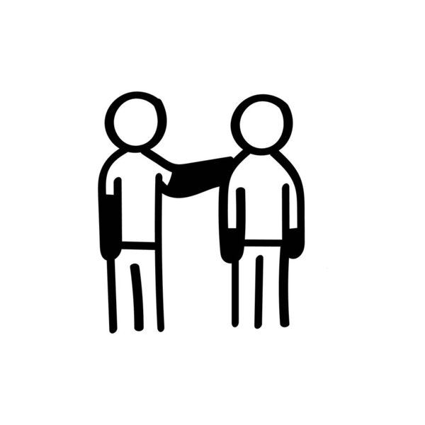 Ручной рисунок плоская иконка для ухода