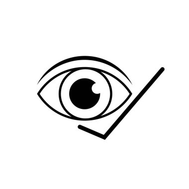 göz vektörünün düz simgesi
