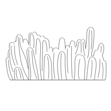 Kaktüs bitkilerinin el çizimi ikonu bahçe müzesi del queso majorero antigua