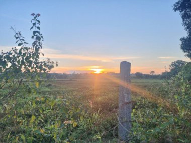 Tamilnadu 'da güzel bir gün batımı manzarası