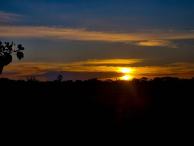 Tamilnadu 'da güzel bir gün batımı manzarası
