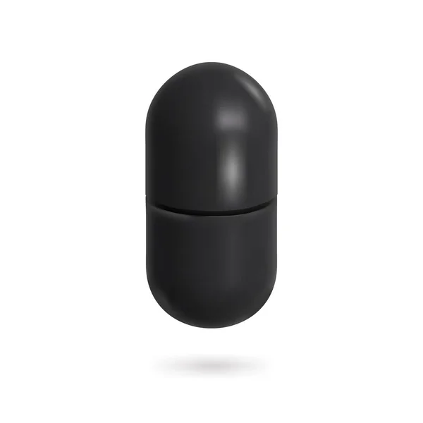 Pillole Black Template Capsule Isolate Pronto Tuo Design Illustrazione Vettoriale — Vettoriale Stock