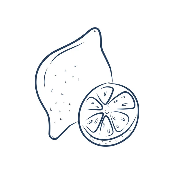 Citron Vecteur Logo Icône Étiquette Eps — Image vectorielle