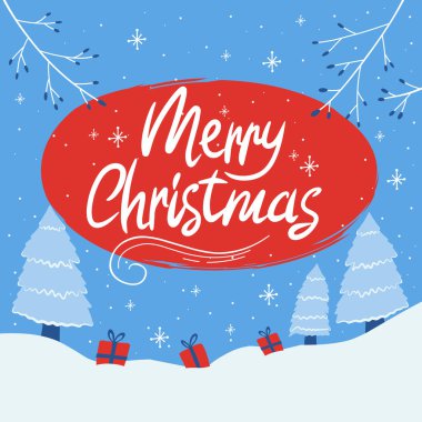 Mutlu Noeller ve mutlu yıllar, Noel ağacı ve Kardan Adam, Noel Baba kış mevsiminde kar ile gökyüzünde, kağıt sanat vektörü ve illüstrasyon