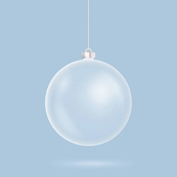 Transparante Realistische Kerstbal Geïsoleerd Vector Illustratie Eps10 — Stockvector
