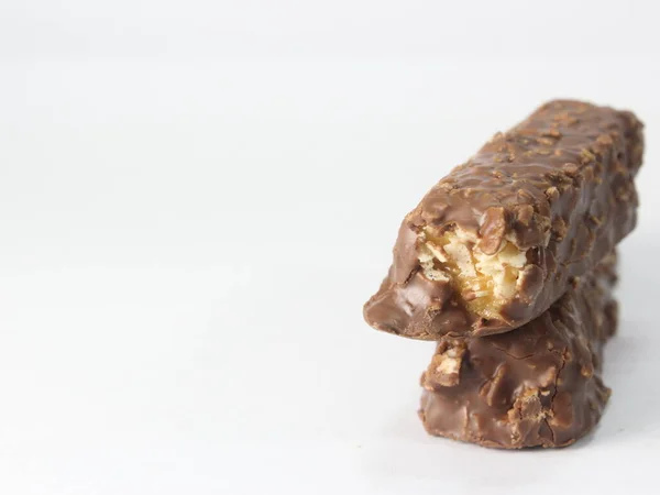 chocolate rice crispy isolated on a white background