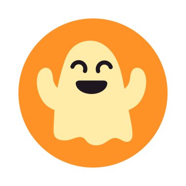 Cadılar Bayramı hayalet tasarımı. Yazdırma, çıkartma, davetiye kartları, web tasarımı, bloglar, sosyal medya ve daha fazlası için vektör illüstrasyonları.